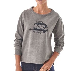 Patagonia Sweatshirt Live Simply Trailer Uprisal Gray Live Simply Medium